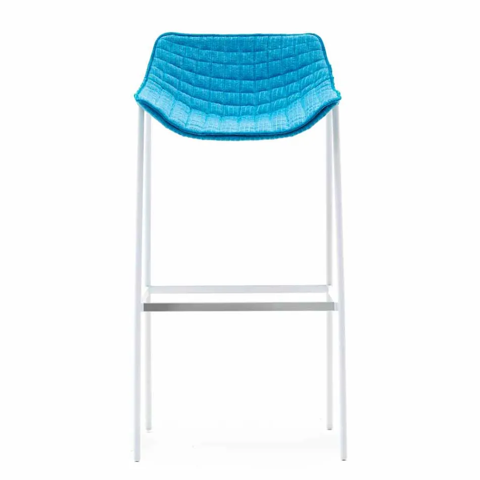 Ensemble de tabourets Varaschin Summer Outdoor en acier et tissu Viadurini