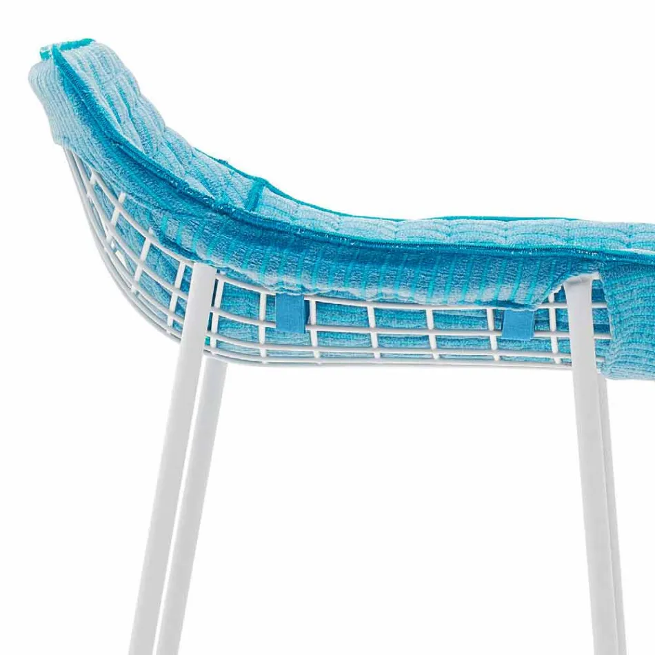 Ensemble de tabourets Varaschin Summer Outdoor en acier et tissu Viadurini