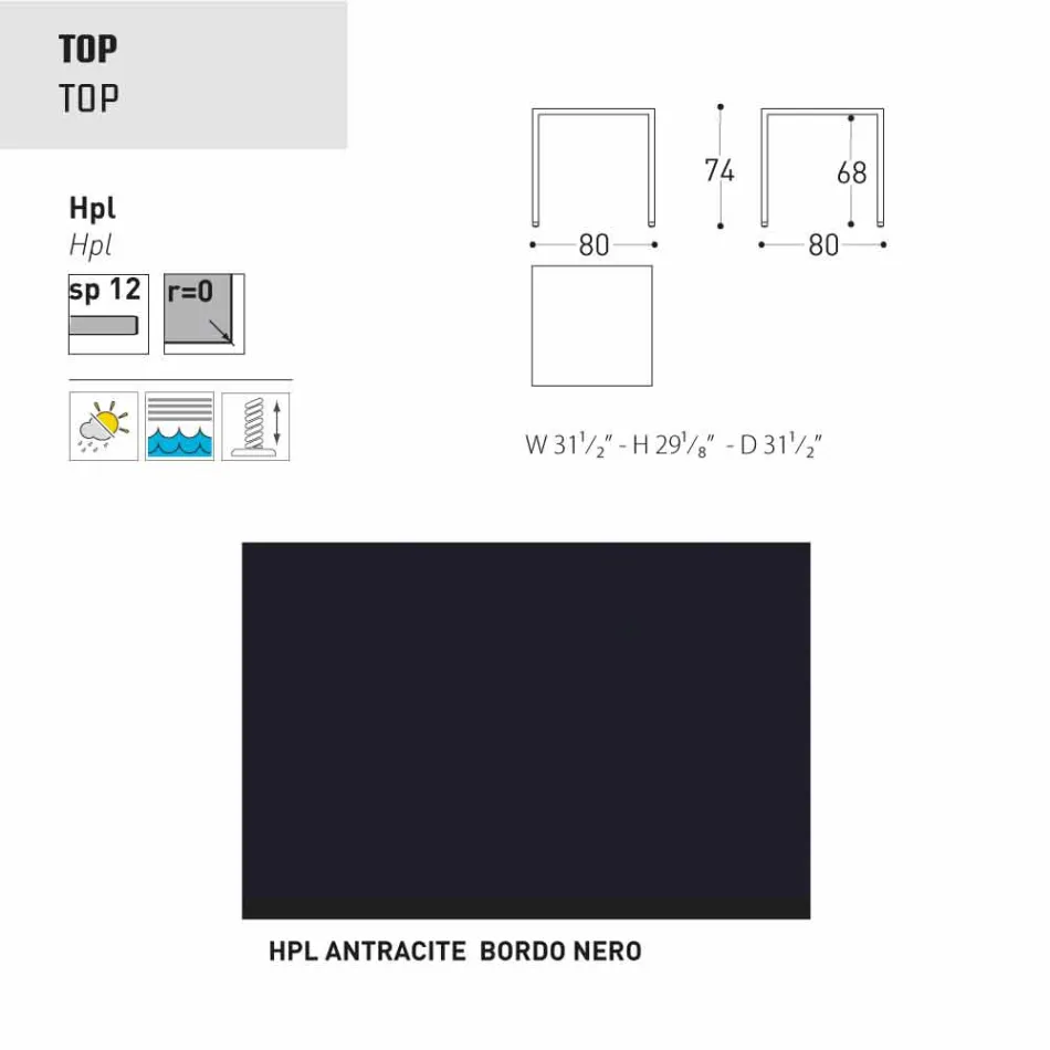 Varaschin Victor Table pour dîner à l'intérieur et le jardin, un design moderne Viadurini