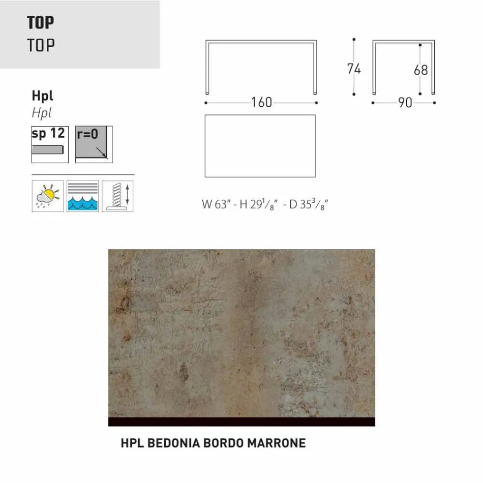 Varaschin Victor Table pour dîner à l'intérieur et le jardin, un design moderne Viadurini