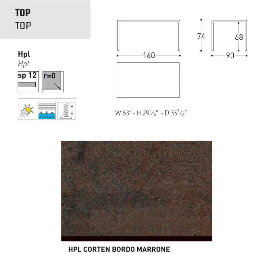 Varaschin Victor Table pour dîner à l'intérieur et le jardin, un design moderne Viadurini