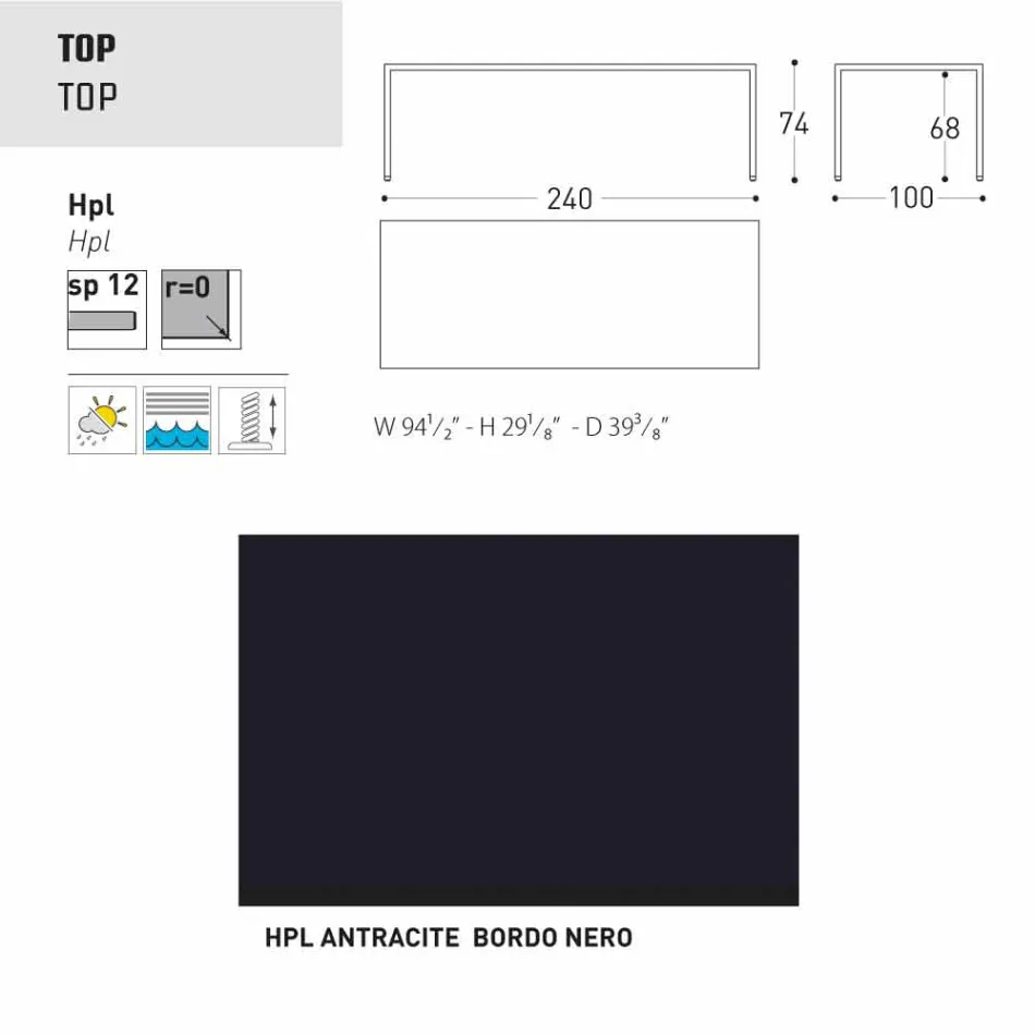 Varaschin Victor Table pour dîner à l'intérieur et le jardin, un design moderne Viadurini