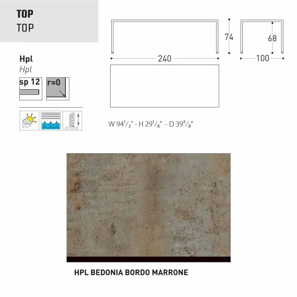 Varaschin Victor Table pour dîner à l'intérieur et le jardin, un design moderne Viadurini