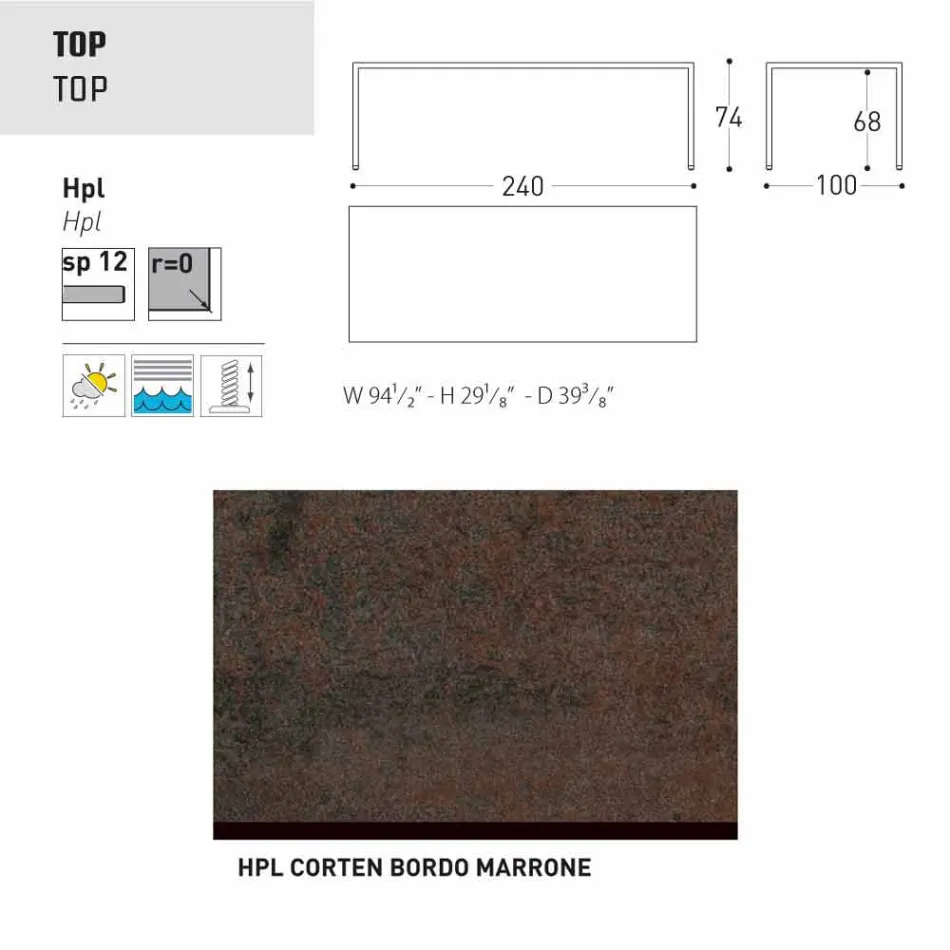 Varaschin Victor Table pour dîner à l'intérieur et le jardin, un design moderne Viadurini