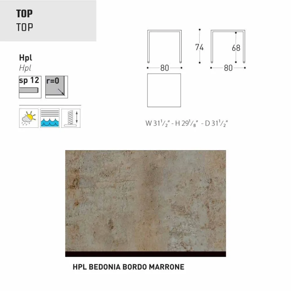 Varaschin Victor Table pour dîner à l'intérieur et le jardin, un design moderne Viadurini