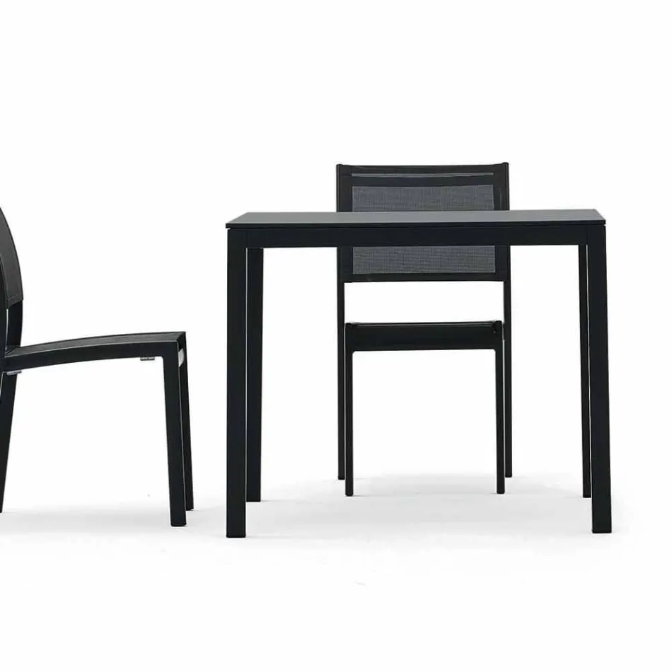 Varaschin Victor Table pour dîner à l'intérieur et le jardin, un design moderne Viadurini