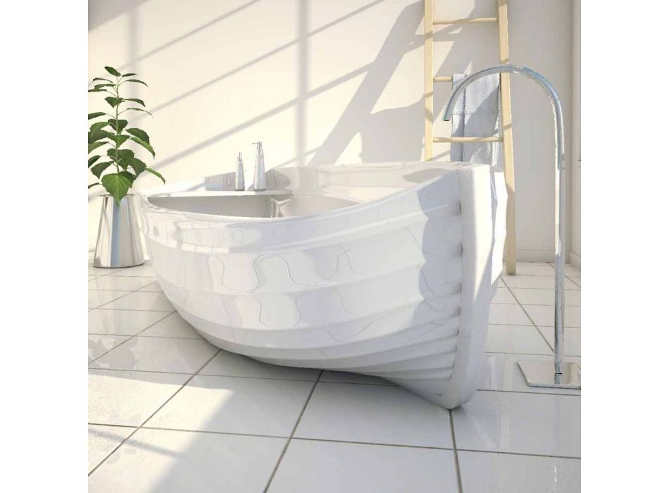bain de designer baignoire en forme de bateau Ocean Made in Italy Viadurini