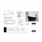 conception de bain autoportant fonte fer peint Vieux Viadurini