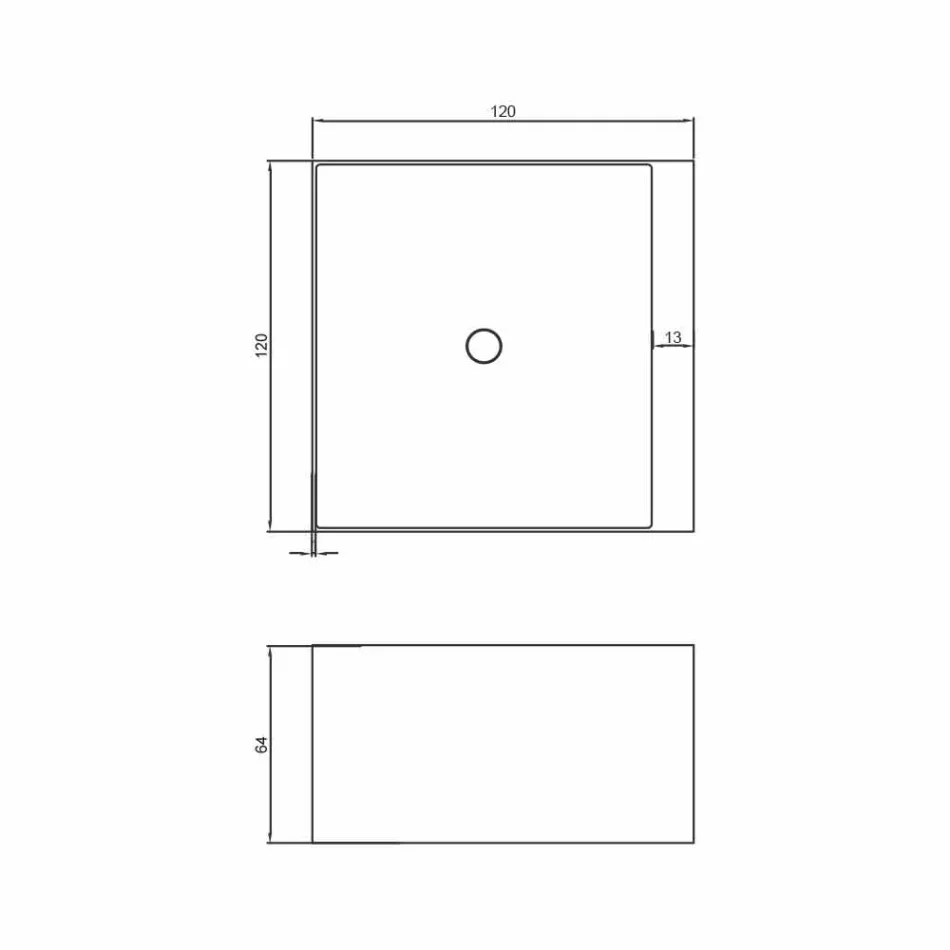 Baignoire autoportante carrée fabriquée en Italie par Argentera design Viadurini