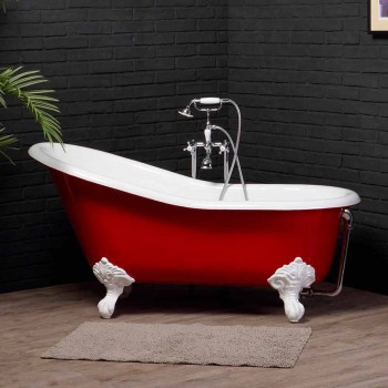 salle de bain design en fonte avec pieds décoré Carrie