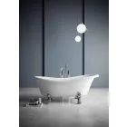 Baignoire À Poser, Design Victorien En Solid Surface - Rain Viadurini