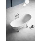 Baignoire À Poser, Design Victorien En Solid Surface - Rain Viadurini