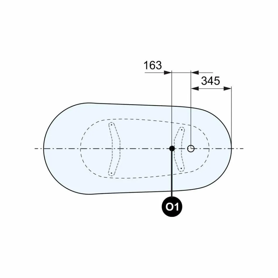 Baignoire À Poser, Design Victorien En Solid Surface - Rain Viadurini