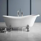 Baignoire À Poser, Design Victorien En Solid Surface - Rain Viadurini