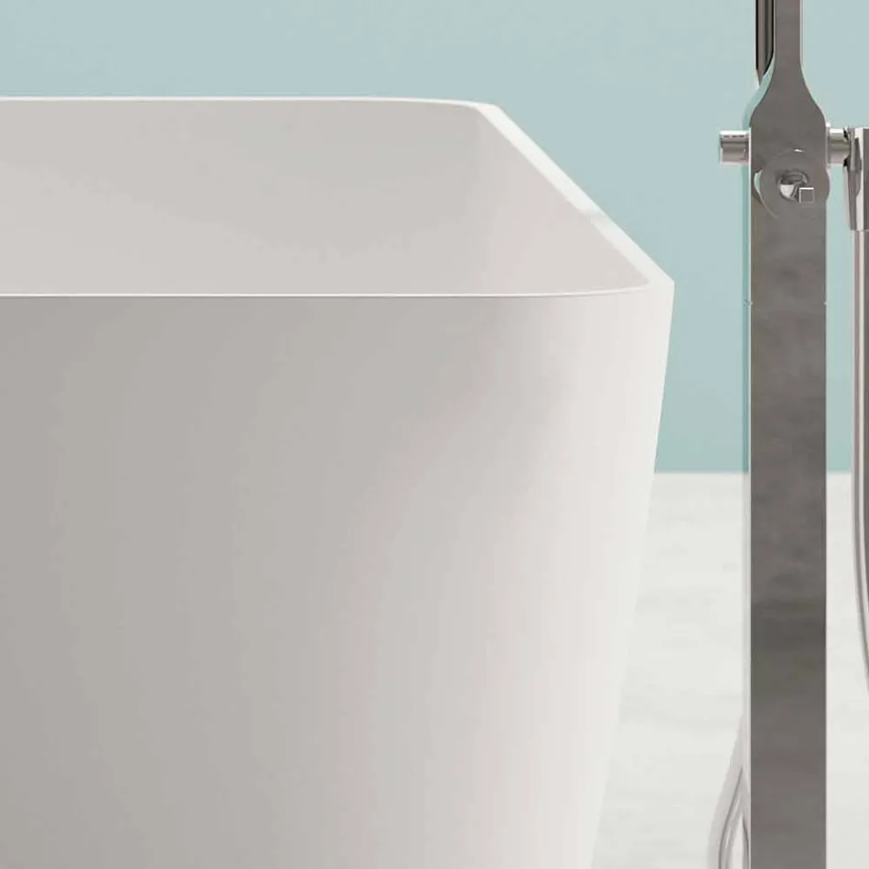 Autoportant Design Moderne Blanc Brillant ou Mat - Visage Viadurini