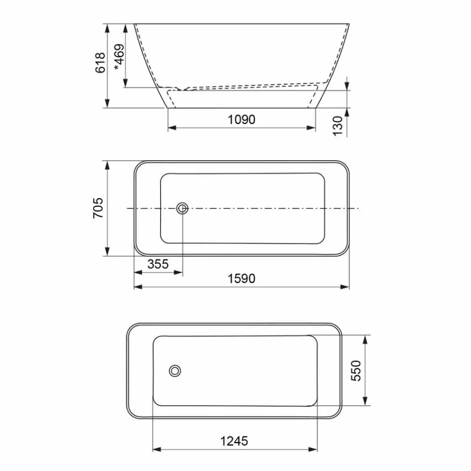 Autoportant Design Moderne Blanc Brillant ou Mat - Visage Viadurini