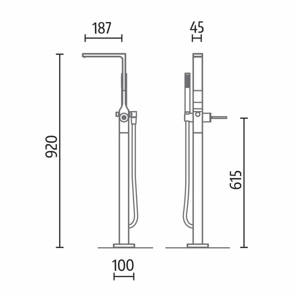 Autoportant Design Moderne Blanc Brillant ou Mat - Visage Viadurini