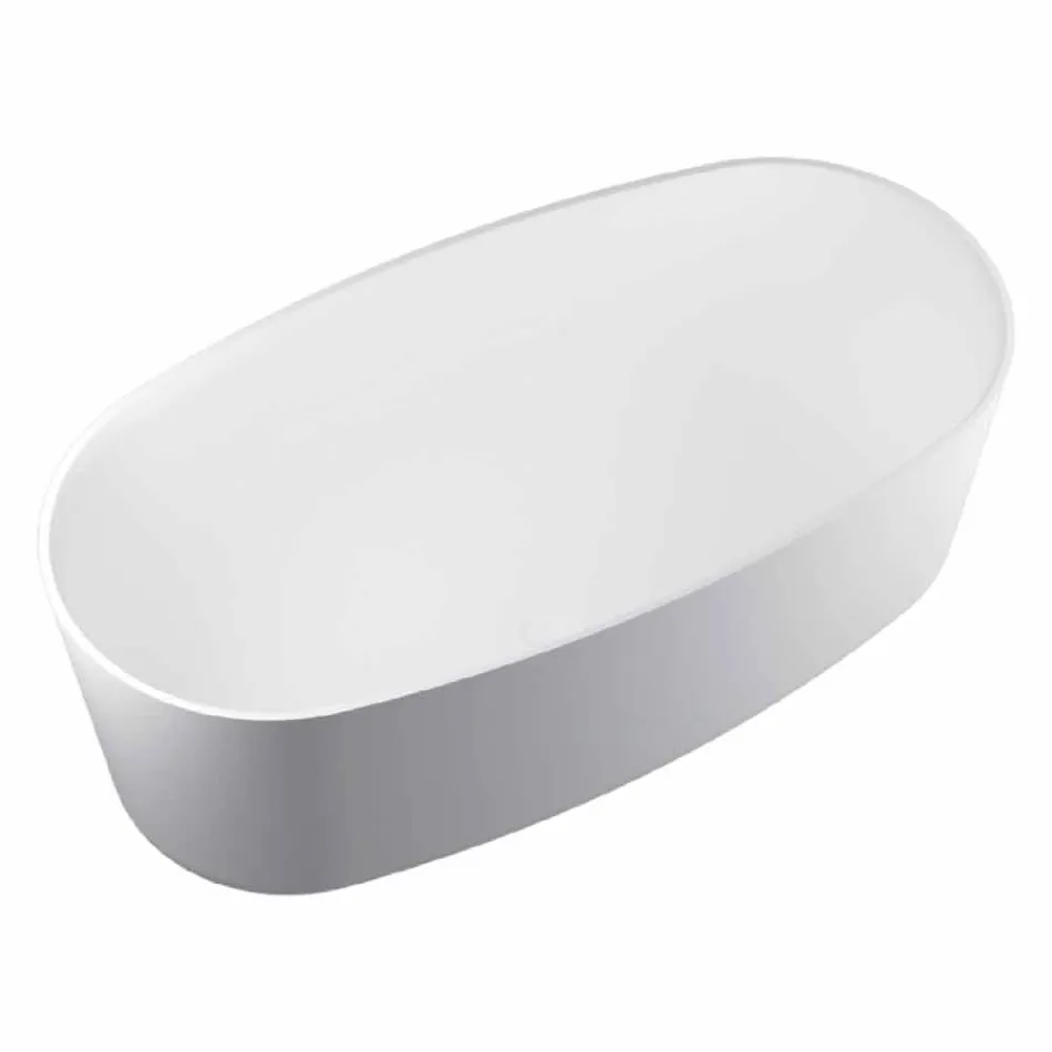 Baignoire design monobloc sur pied produite en Italie, Dongo Viadurini