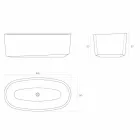 Baignoire design monobloc sur pied produite en Italie, Dongo Viadurini