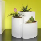 Vases modulaires en polyéthylène coloré Made in Italy 3 pièces - Flowes Viadurini