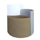 Vases modulaires en polyéthylène coloré Made in Italy 3 pièces - Flowes Viadurini