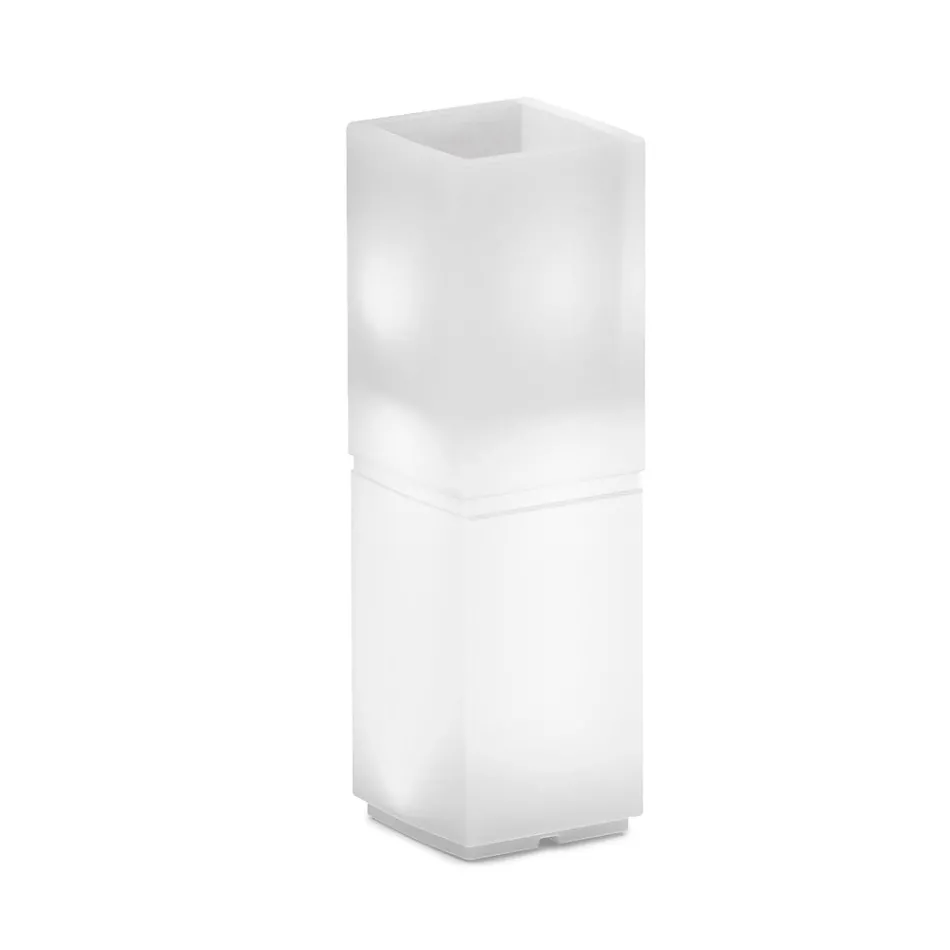 Lambo - Vase colonne lumineux d'extérieur en polyéthylène, fabriqué en Italie Viadurini