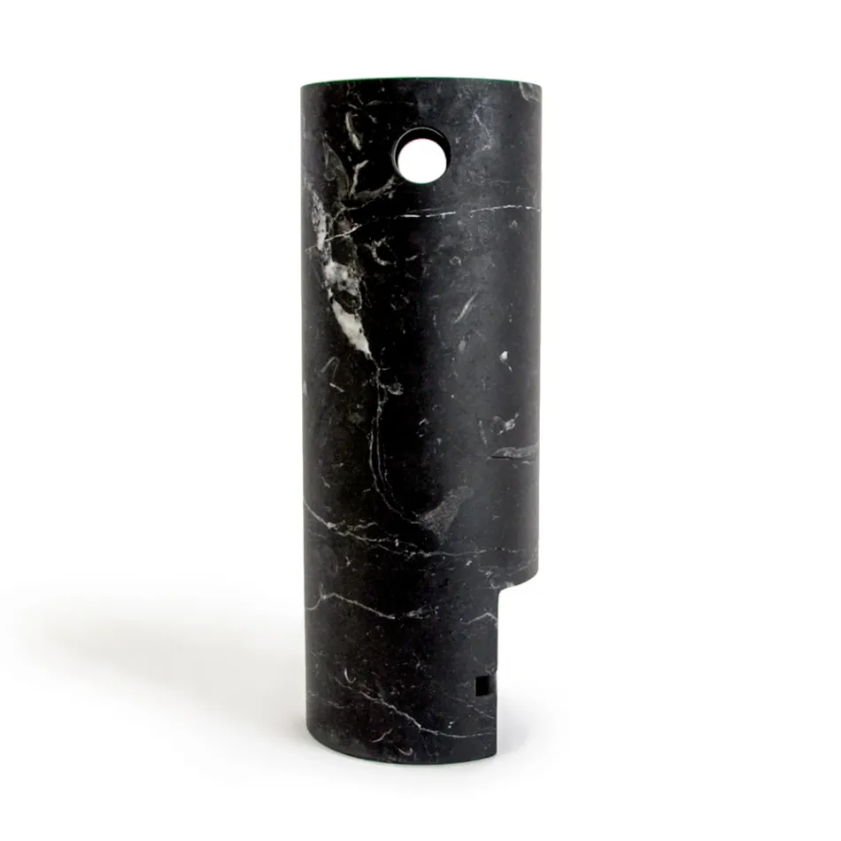 Vase en forme de visage en marbre satiné fabriqué en Italie - Asahi Viadurini