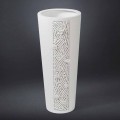 Grand Vase d'Intérieur en Céramique Blanche avec Décoration Made in Italy - Calisto