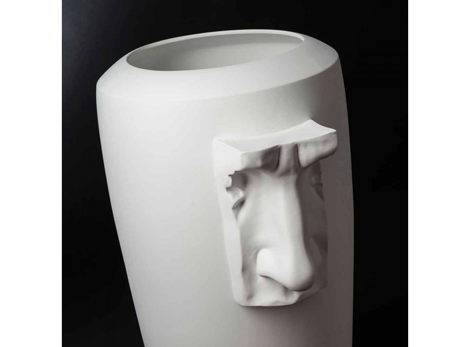 Grand vase d'intérieur en céramique blanche fait à la main en Italie - Capuano Viadurini