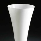 Grand vase d'intérieur en verre blanc et transparent fabriqué en Italie - Clodino Viadurini