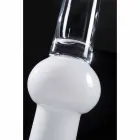 Grand Vase d'Intérieur en Verre Transparent et Blanc Fabriqué en Italie - Ludovico Viadurini