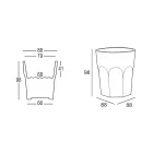 Grand vase décoratif en forme de verre en polyéthylène fabriqué en Italie - Pucca Viadurini