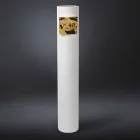 Grand Vase en Céramique Blanche avec Détails Colorés Fabriqué en Italie - Monte Viadurini