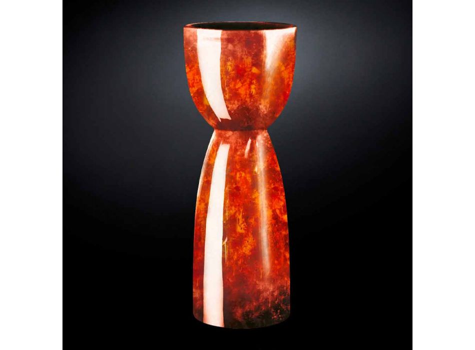 Grand Vase en Polyéthylène avec Finition Marbre ou Bruyère Fabriqué en Italie - Renata Viadurini