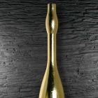 Grand vase moderne en résine finition feuille d'or ou d'argent fabriqué en Italie - Quartz Viadurini
