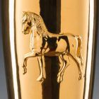 Grand vase d'intérieur en céramique finition dorée fait à la main en Italie - Jacky Viadurini