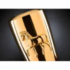 Grand vase d'intérieur en céramique finition dorée fait à la main en Italie - Jacky Viadurini