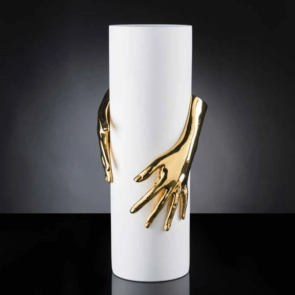 Grand vase d'intérieur en céramique fabriqué à la main en Italie - Monte Viadurini