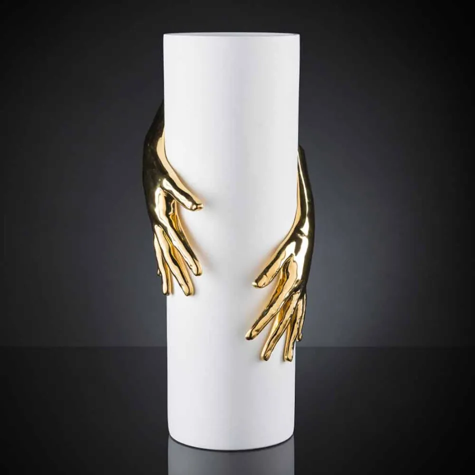 Grand vase d'intérieur en céramique fabriqué à la main en Italie - Monte Viadurini