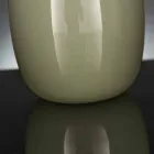 Vase artisanal en verre brillant blanc ou gris fabriqué en Italie - Malindi Viadurini