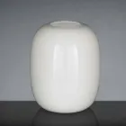 Vase artisanal en verre brillant blanc ou gris fabriqué en Italie - Malindi Viadurini