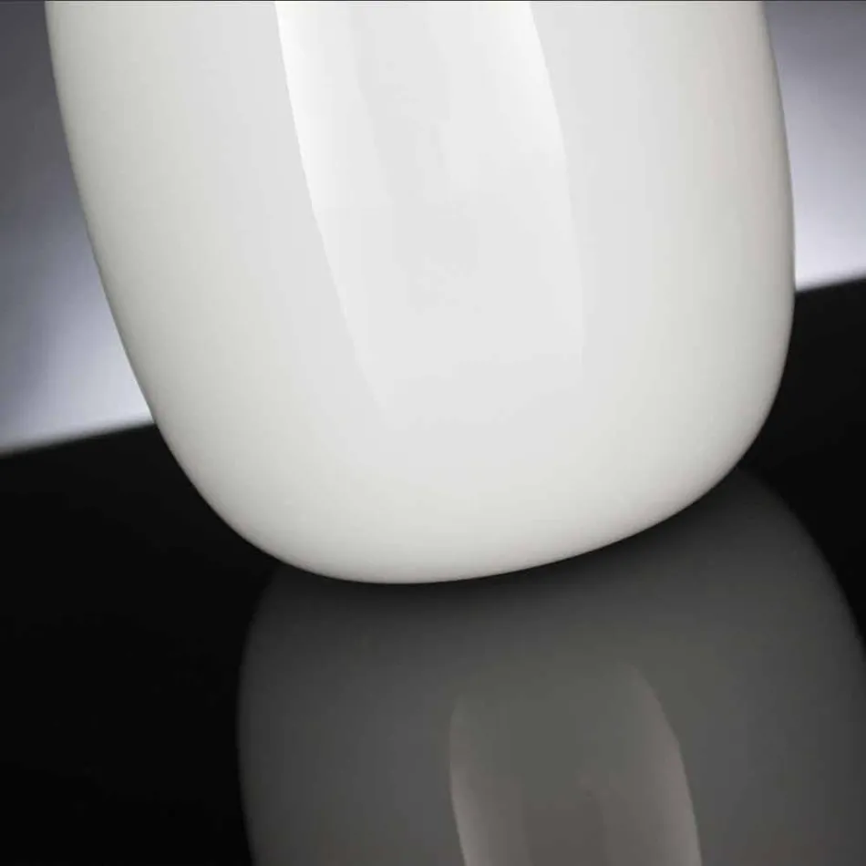 Vase artisanal en verre brillant blanc ou gris fabriqué en Italie - Malindi Viadurini