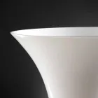 Vase Artisan en Verre Soufflé Blanc ou Or 24k Fabriqué en Italie - Canberra Viadurini