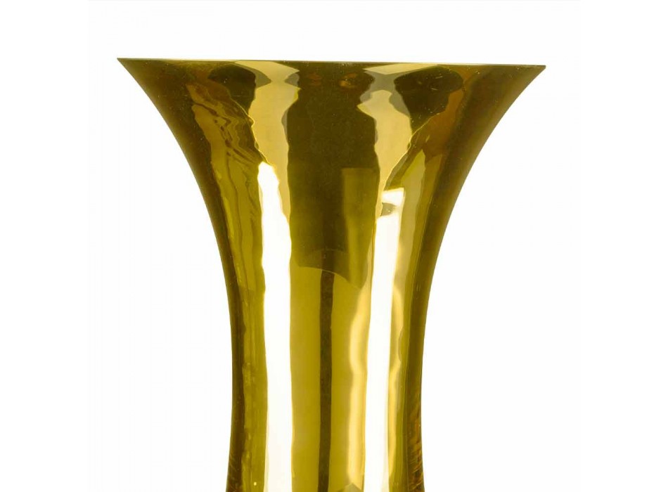 Vase Artisan en Verre Soufflé Blanc ou Or 24k Fabriqué en Italie - Canberra Viadurini