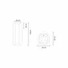 Vase intérieur ou extérieur blanc en plastique de 3 tailles - Gem by Myyour Viadurini