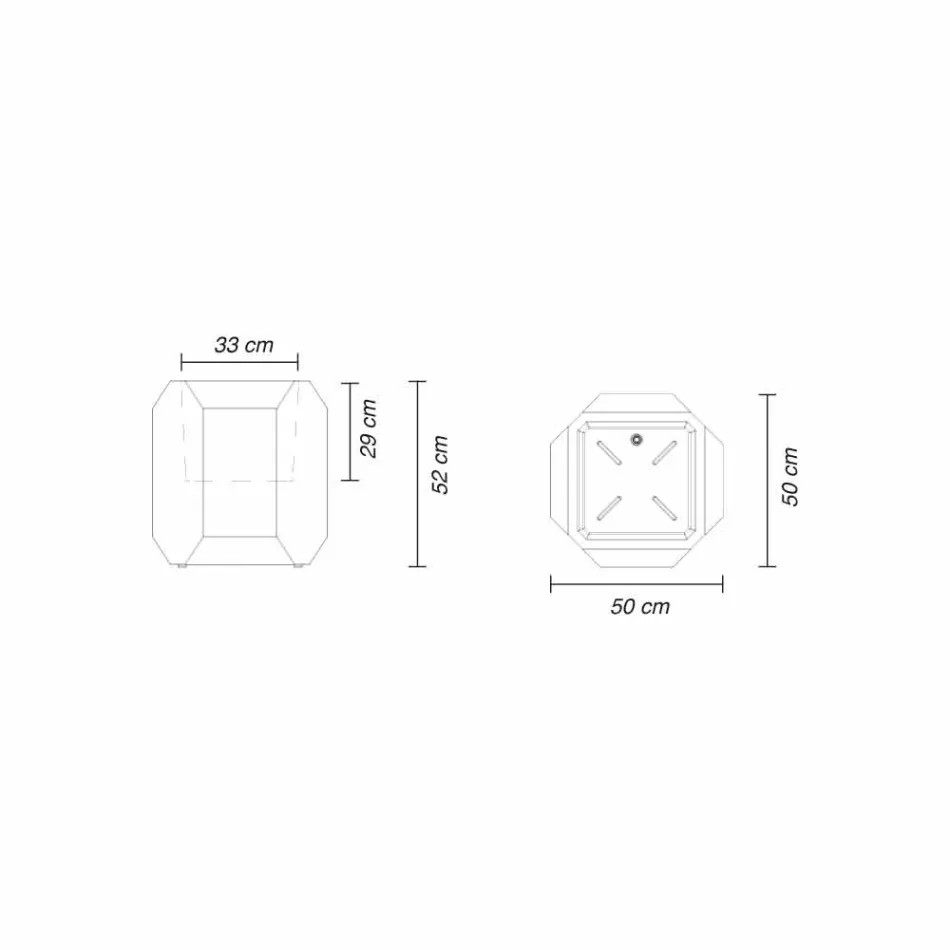 Vase intérieur ou extérieur blanc en plastique de 3 tailles - Gem by Myyour Viadurini