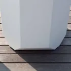 Vase intérieur ou extérieur blanc en plastique de 3 tailles - Gem by Myyour Viadurini