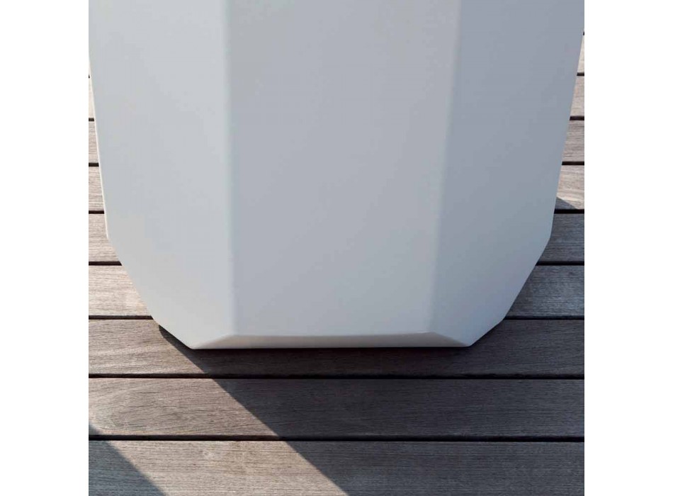 Vase intérieur ou extérieur blanc en plastique de 3 tailles - Gem by Myyour Viadurini