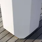 Vase intérieur ou extérieur blanc en plastique de 3 tailles - Gem by Myyour Viadurini