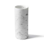 Vase Cylindrique en Marbre de Carrare Blanc Satiné Design Italien - Murillo Viadurini